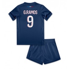 Paris Saint-Germain Goncalo Ramos #9 Hemmaställ Barn 2024-25 Korta ärmar (+ Korta byxor)